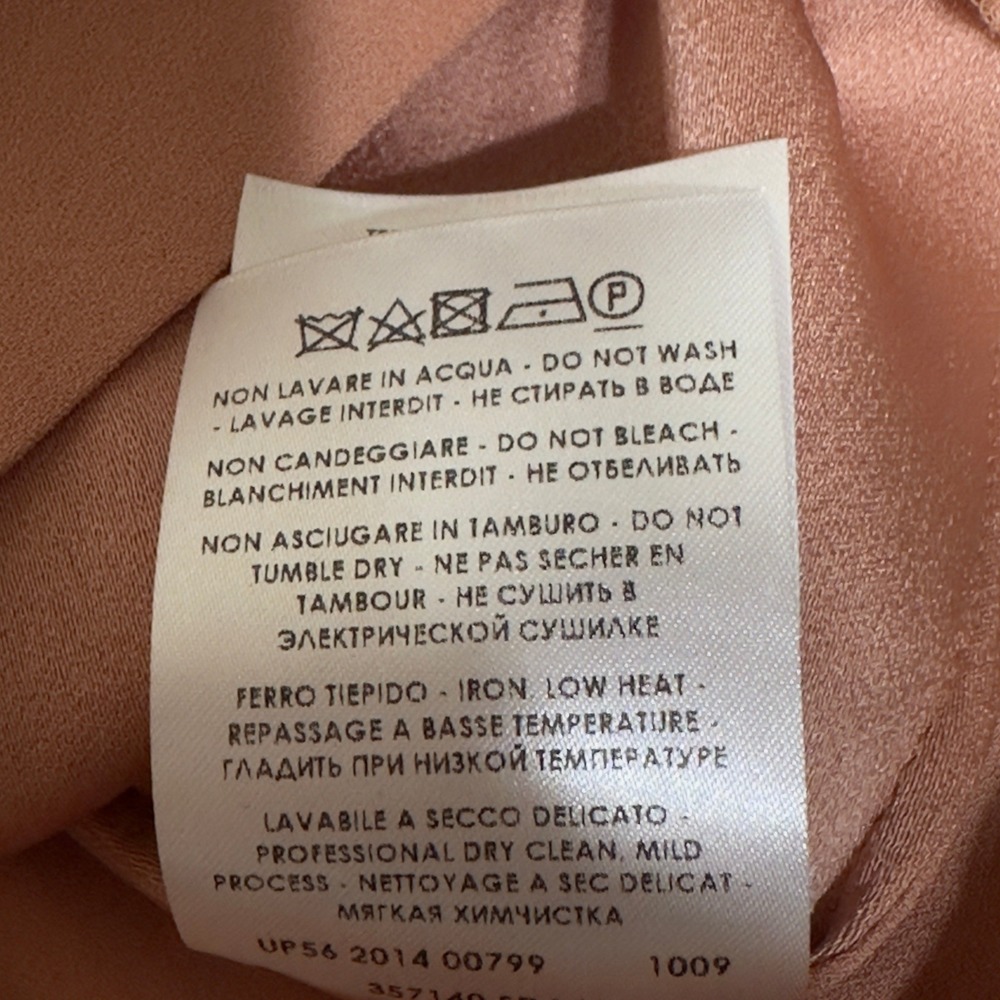 STELLA McCARTNEY Blouse Blush Boat Neck Bell Sleeve Cropped Parisian Chic US 6 - Picture 6 of 6